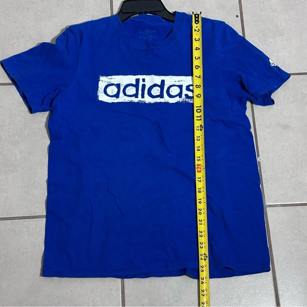 Adidas Men Blue Amplifier Tee Graphic‎ Logo Crew Neck size M